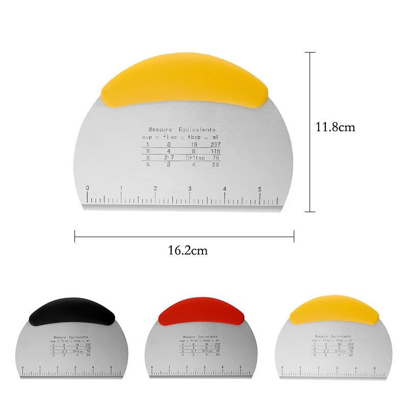 Raspador de massa pão pizza cortador de massa raspador de pastelaria de aço inoxidável banco raspador faca de massa chopper cozimento cozinha gadgets