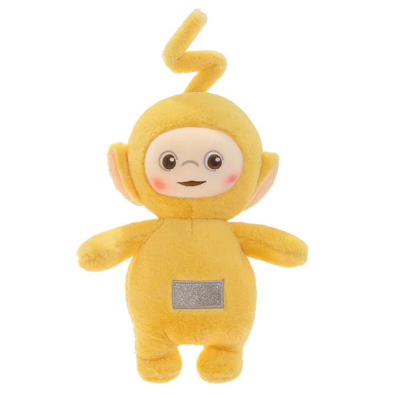 30/45/60cm miniso teletubbies boneca de pelúcia bonito laa-laa dispy anime boneca bonito teletubbies ação pelúcia esqueleto bonecas brinquedo presentes