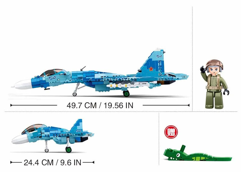 Sluban moderno helicóptero militar sukhoi Su-57 Su-27 aeronaves f/A-18 F-14 lutador segunda guerra mundial aeronaves blocos de construção modelo crianças brinquedos